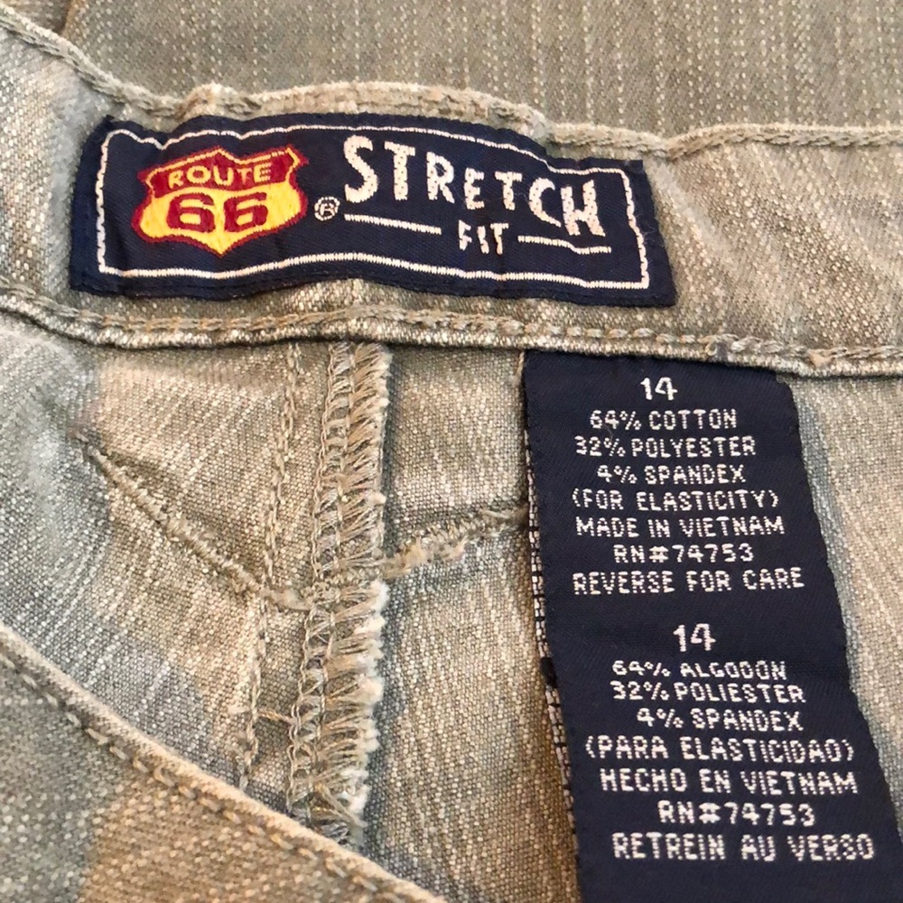NWOT Army Green stretch flare jeans